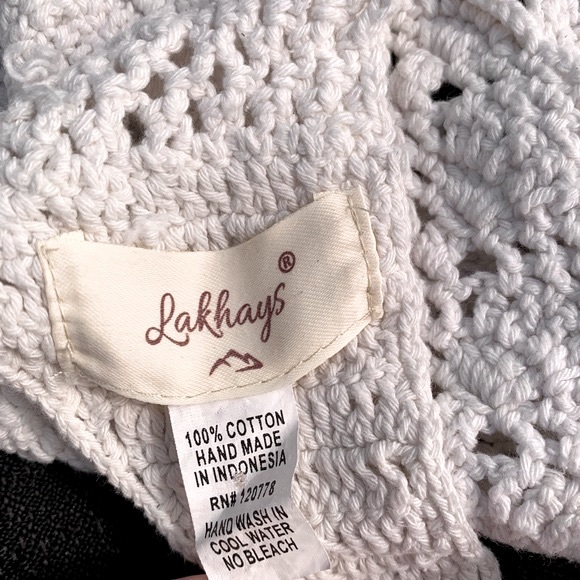 Lakhays White Crocheted Halter Top - Picture 3 of 3